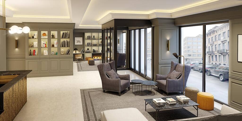 The business centre at the Hotel Avenue Louise Brussels