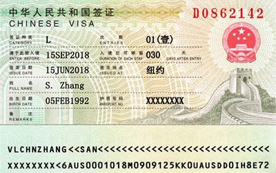 China to issue visas to foreigners who have taken Chinese jab 1 A-sample-Chinese-tourist-Visa
